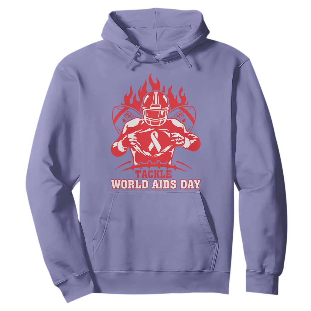 AIDS Support Hoodie Ribbon HIV Tackle Football Gift