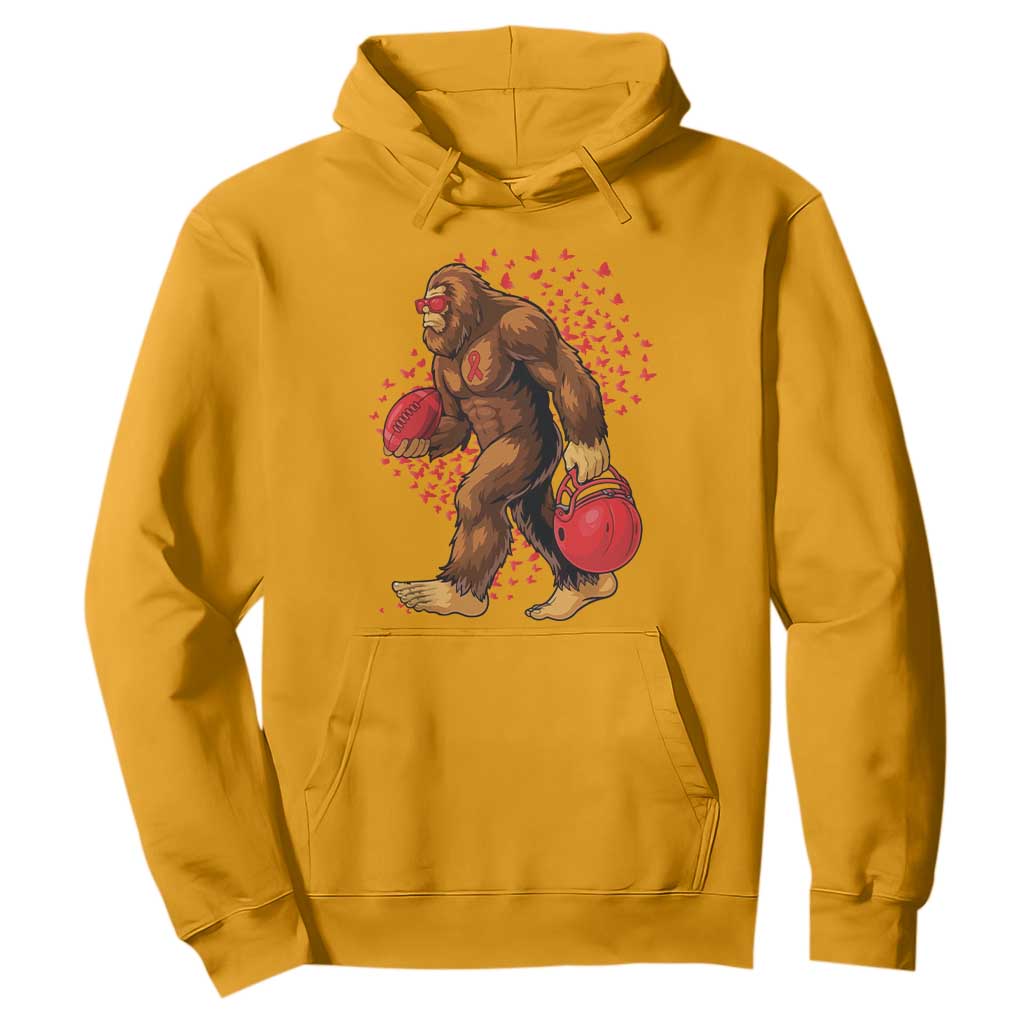 Funny Bigfoot Football Hoodie Support HIV Support Gift