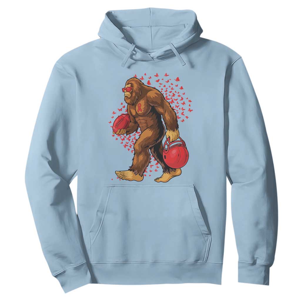 Funny Bigfoot Football Hoodie Support HIV Support Gift