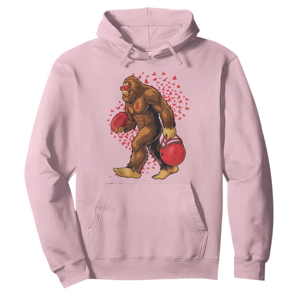 Funny Bigfoot Football Hoodie Support HIV Support Gift