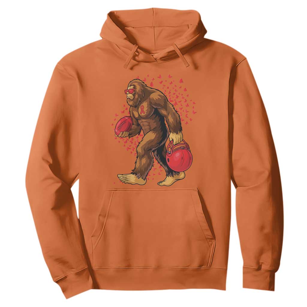 Funny Bigfoot Football Hoodie Support HIV Support Gift
