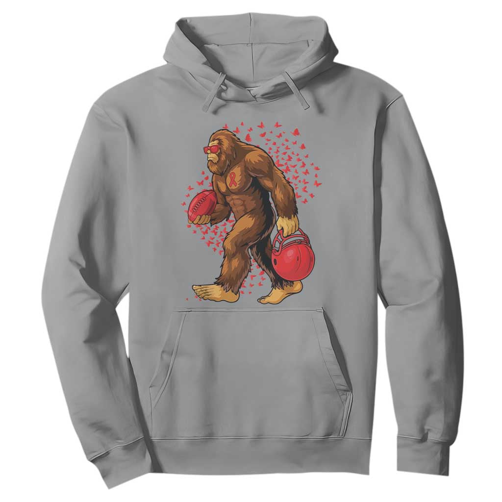 Funny Bigfoot Football Hoodie Support HIV Support Gift