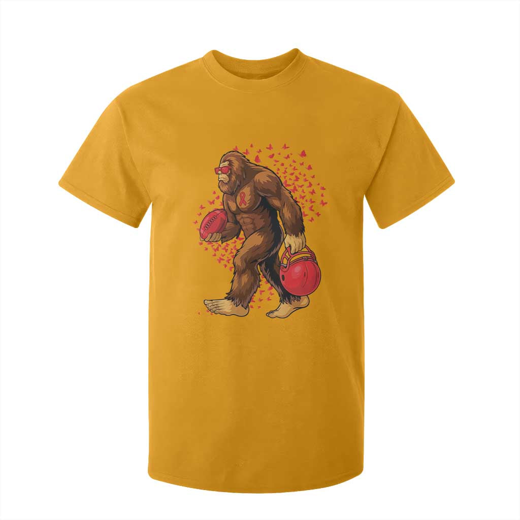 Funny Bigfoot Football T Shirt For Kid Support HIV Support Gift