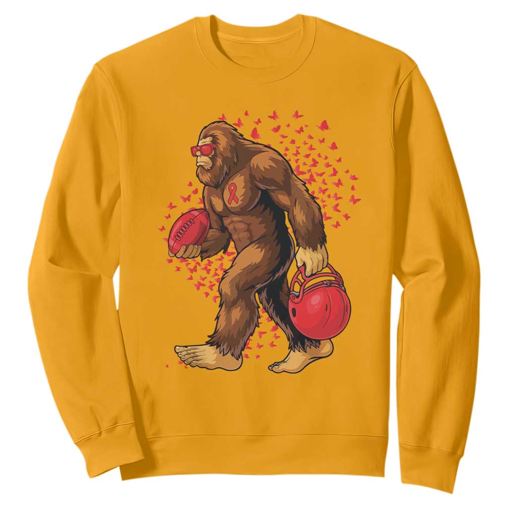 Funny Bigfoot Football Sweatshirt Support HIV Support Gift