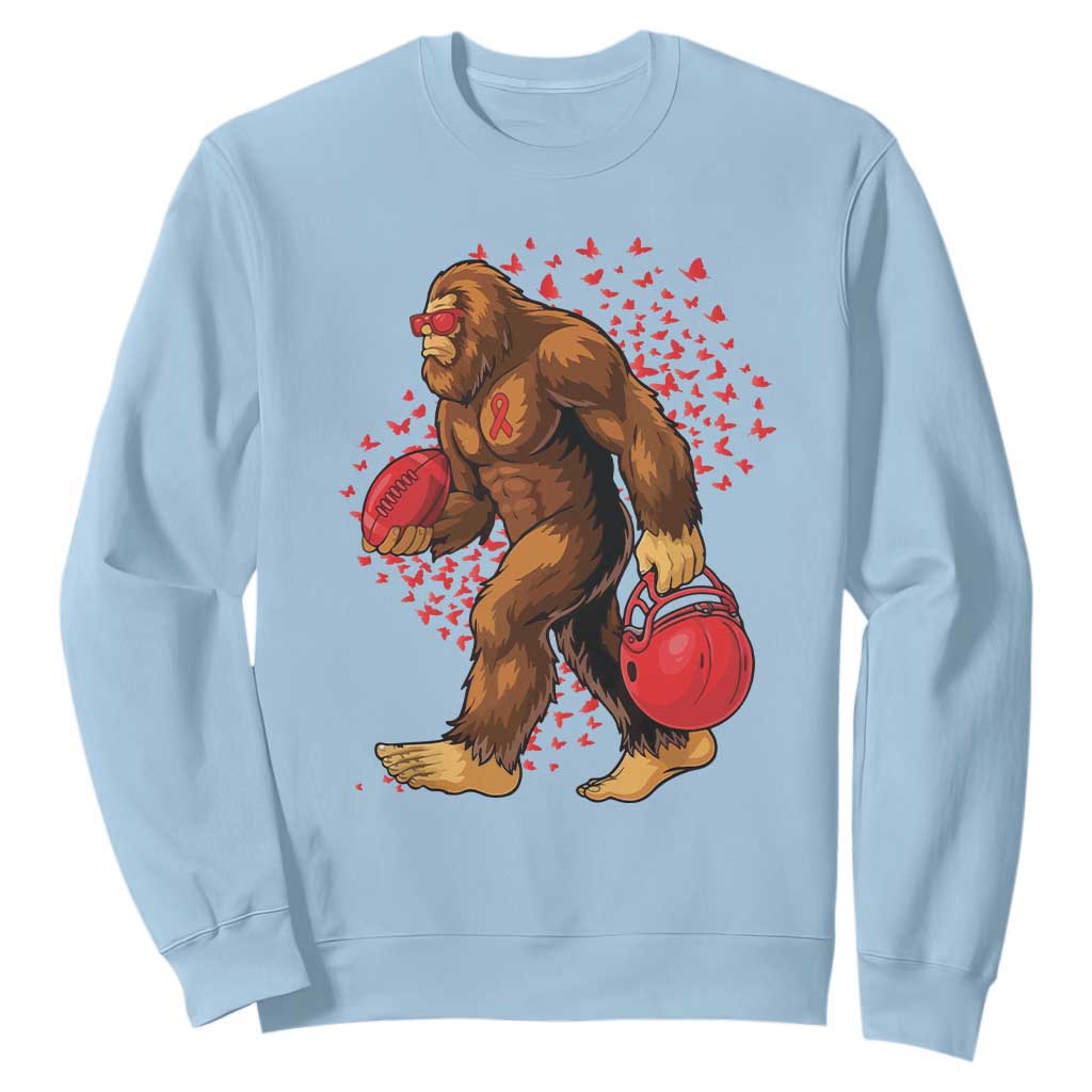 Funny Bigfoot Football Sweatshirt Support HIV Support Gift