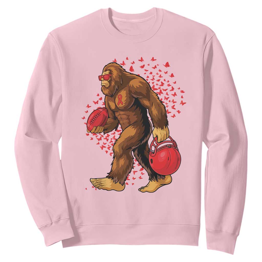 Funny Bigfoot Football Sweatshirt Support HIV Support Gift