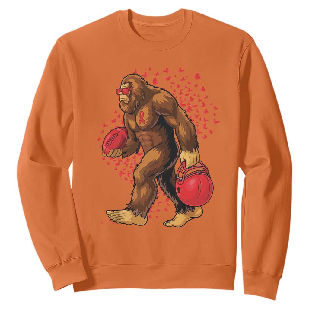 Funny Bigfoot Football Sweatshirt Support HIV Support Gift