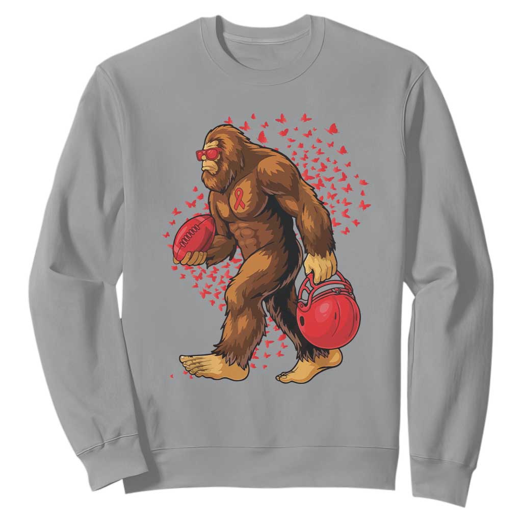 Funny Bigfoot Football Sweatshirt Support HIV Support Gift