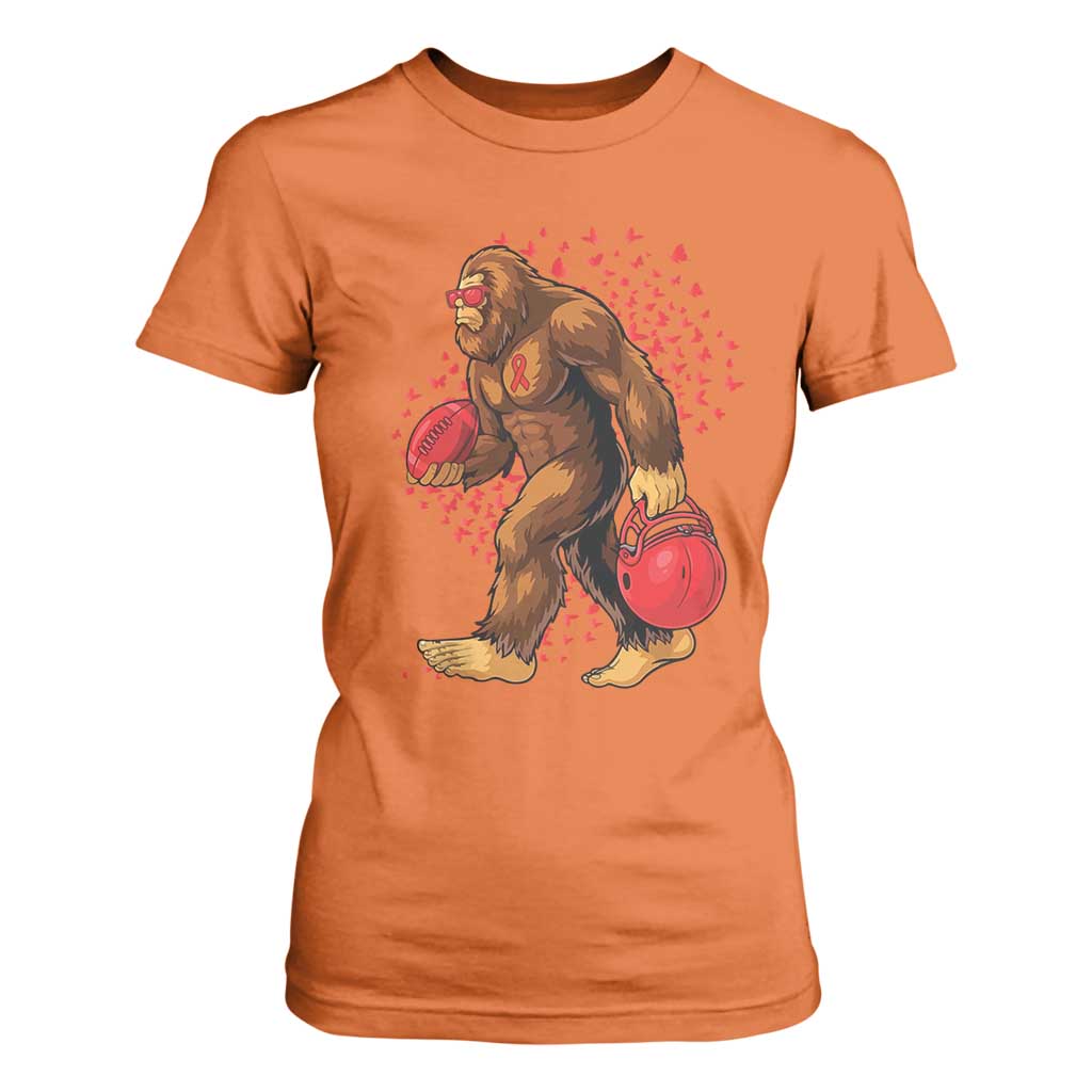 Funny Bigfoot Football T Shirt For Women Support HIV Support Gift