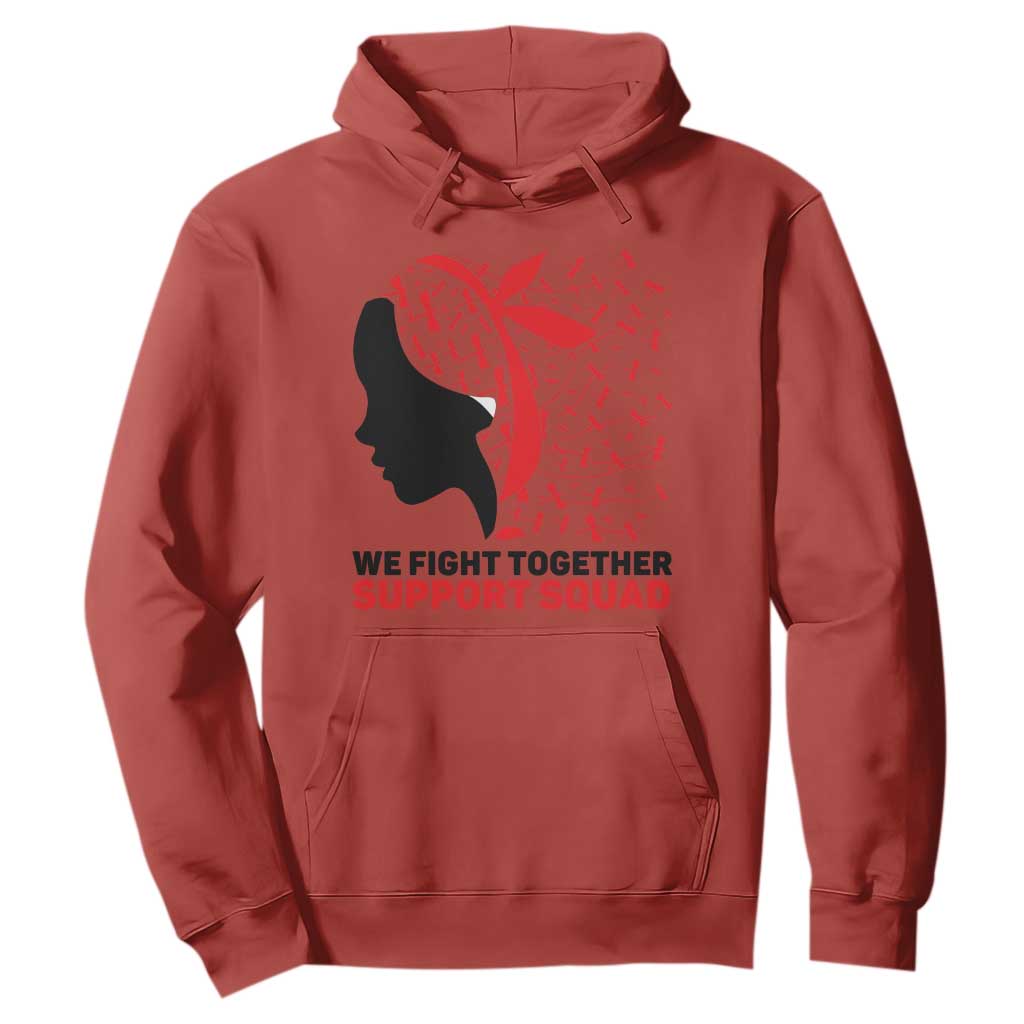 We Fight Together Support Squad Hoodie HIV Warrior Dragonfly Gift