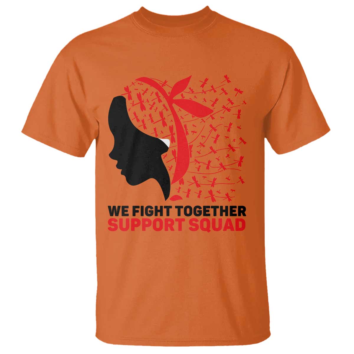 We Fight Together Support Squad T Shirt HIV Warrior Dragonfly Gift