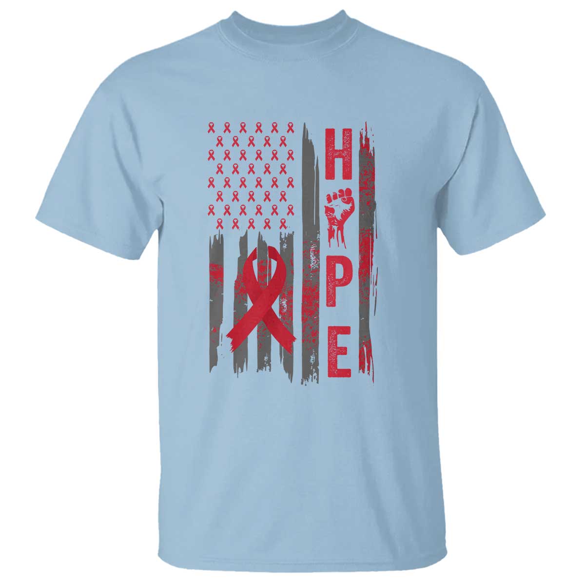 American Flag Hope HIV Support T Shirt World AIDS Day Gift
