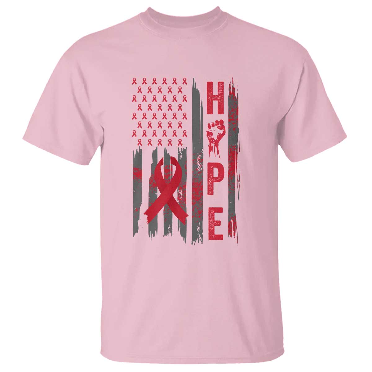 American Flag Hope HIV Support T Shirt World AIDS Day Gift