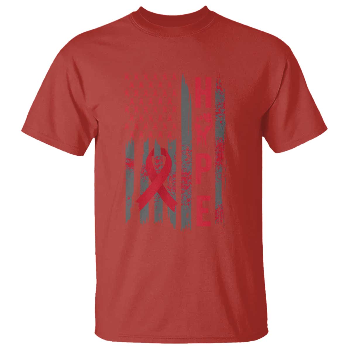 American Flag Hope HIV Support T Shirt World AIDS Day Gift