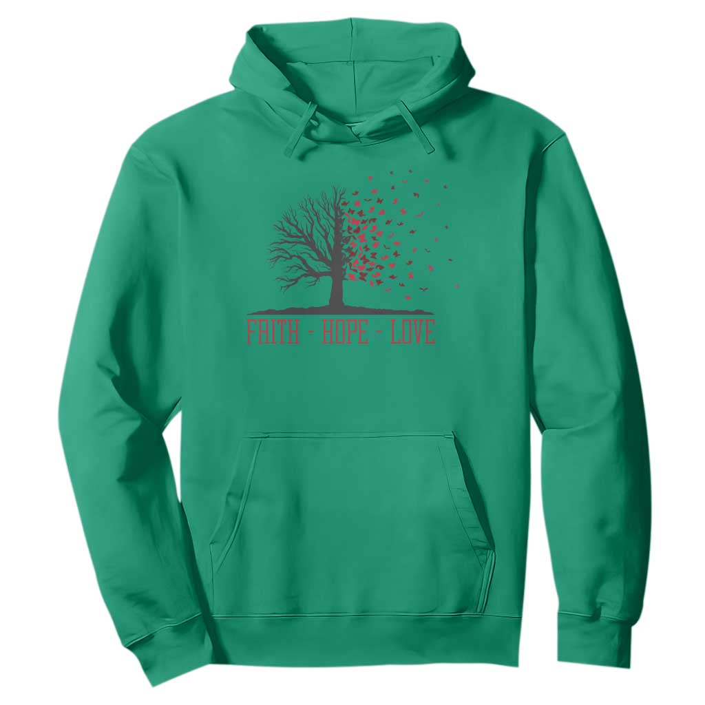 World AIDS Day Support Gift Hoodie Faith Hope Love