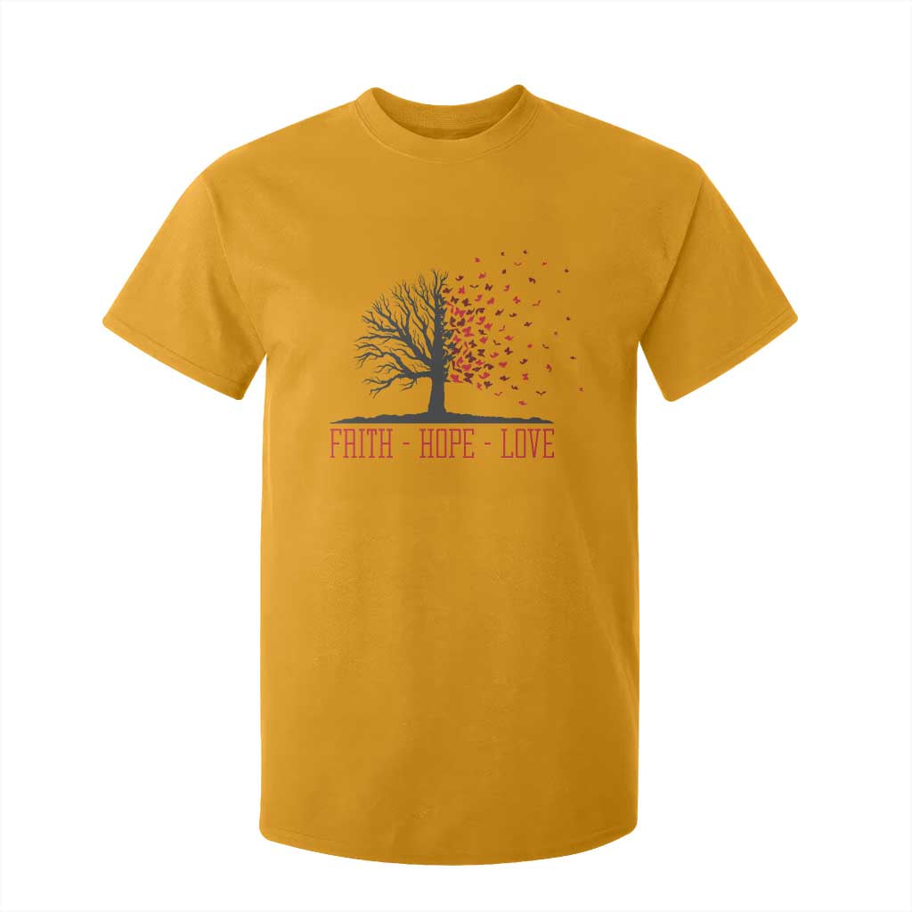 World AIDS Day Support Gift T Shirt For Kid Faith Hope Love