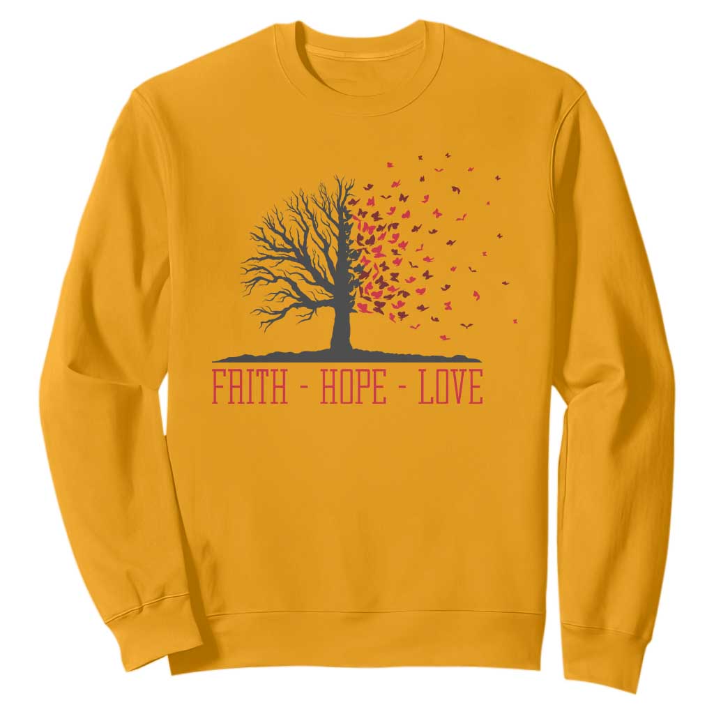 World AIDS Day Support Gift Sweatshirt Faith Hope Love