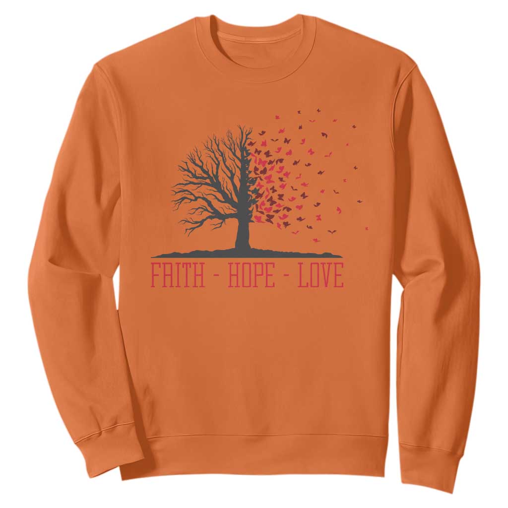 World AIDS Day Support Gift Sweatshirt Faith Hope Love