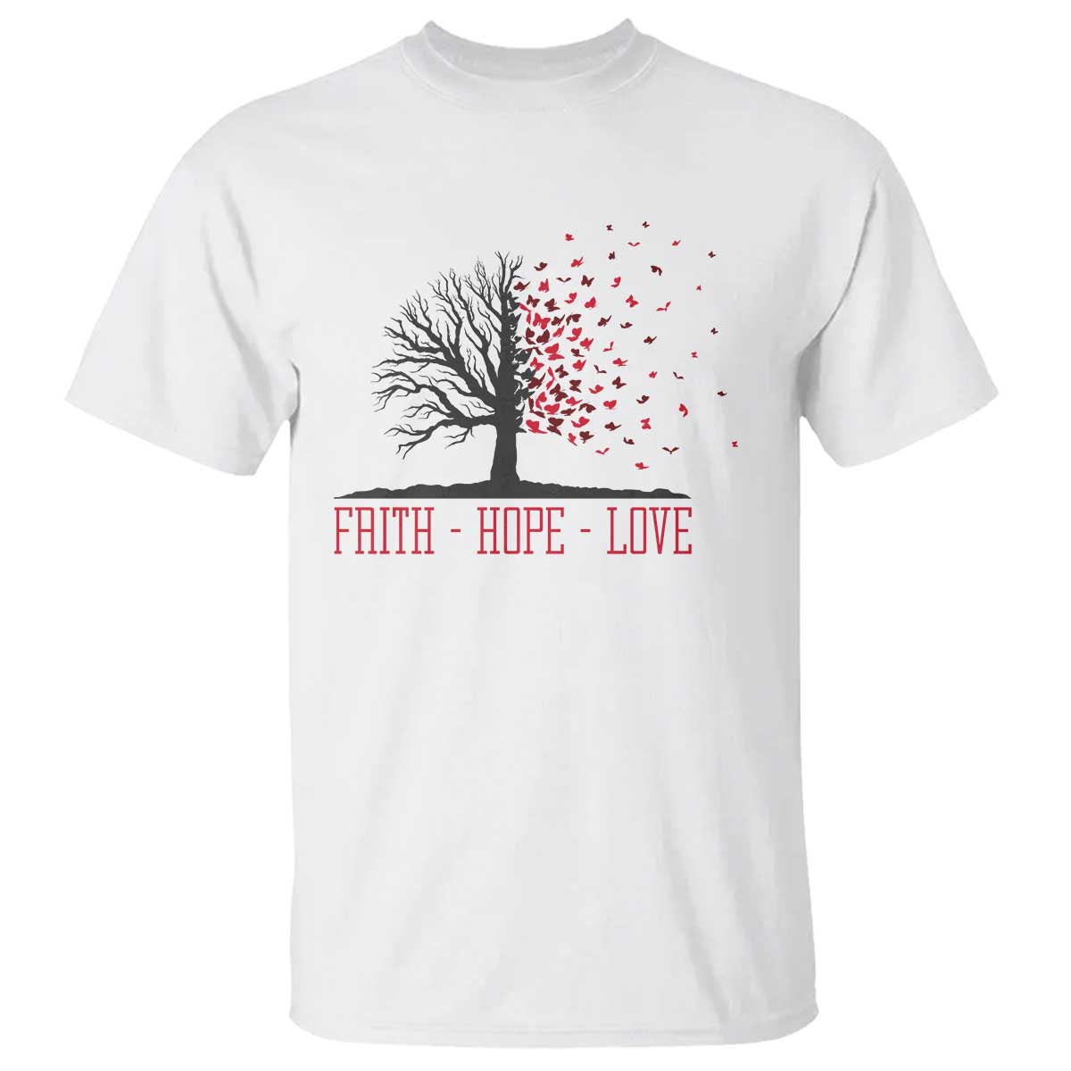 World AIDS Day Support Gift T Shirt Faith Hope Love