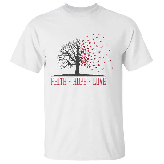 World AIDS Day Support Gift T Shirt Faith Hope Love