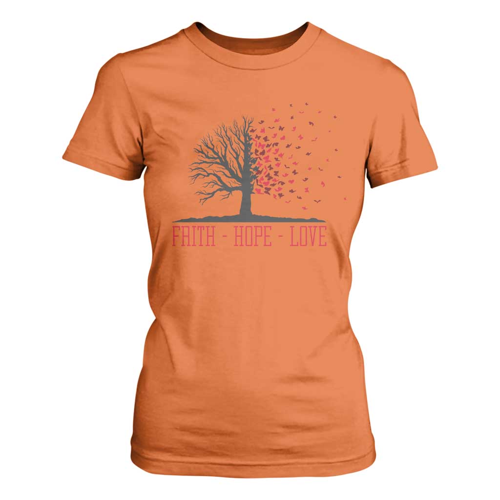 World AIDS Day Support Gift T Shirt For Women Faith Hope Love