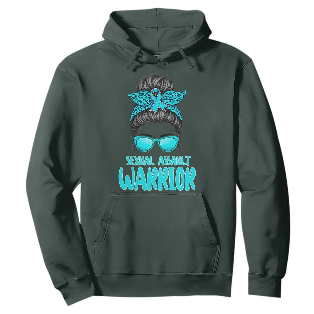 Sexual Assault Prevention Support Hoodie Messy Bun Women Survivors