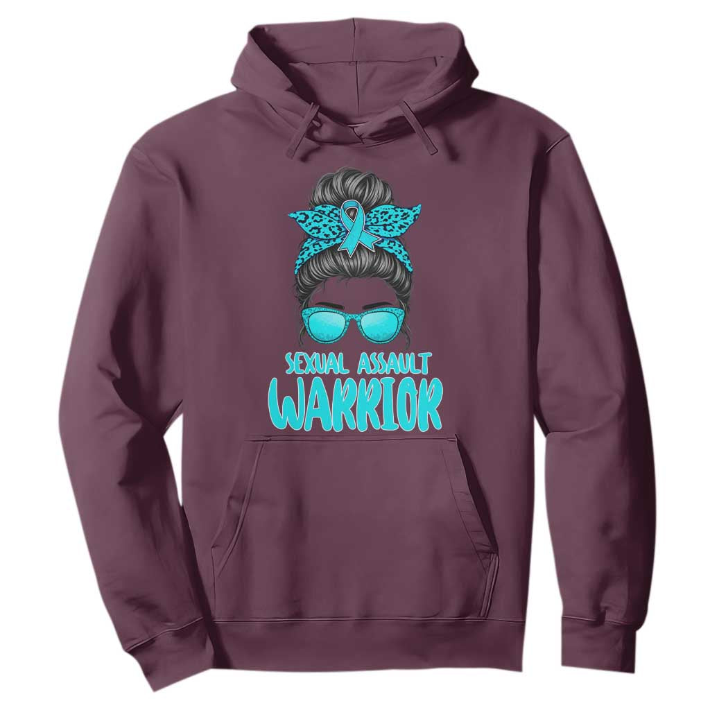 Sexual Assault Prevention Support Hoodie Messy Bun Women Survivors