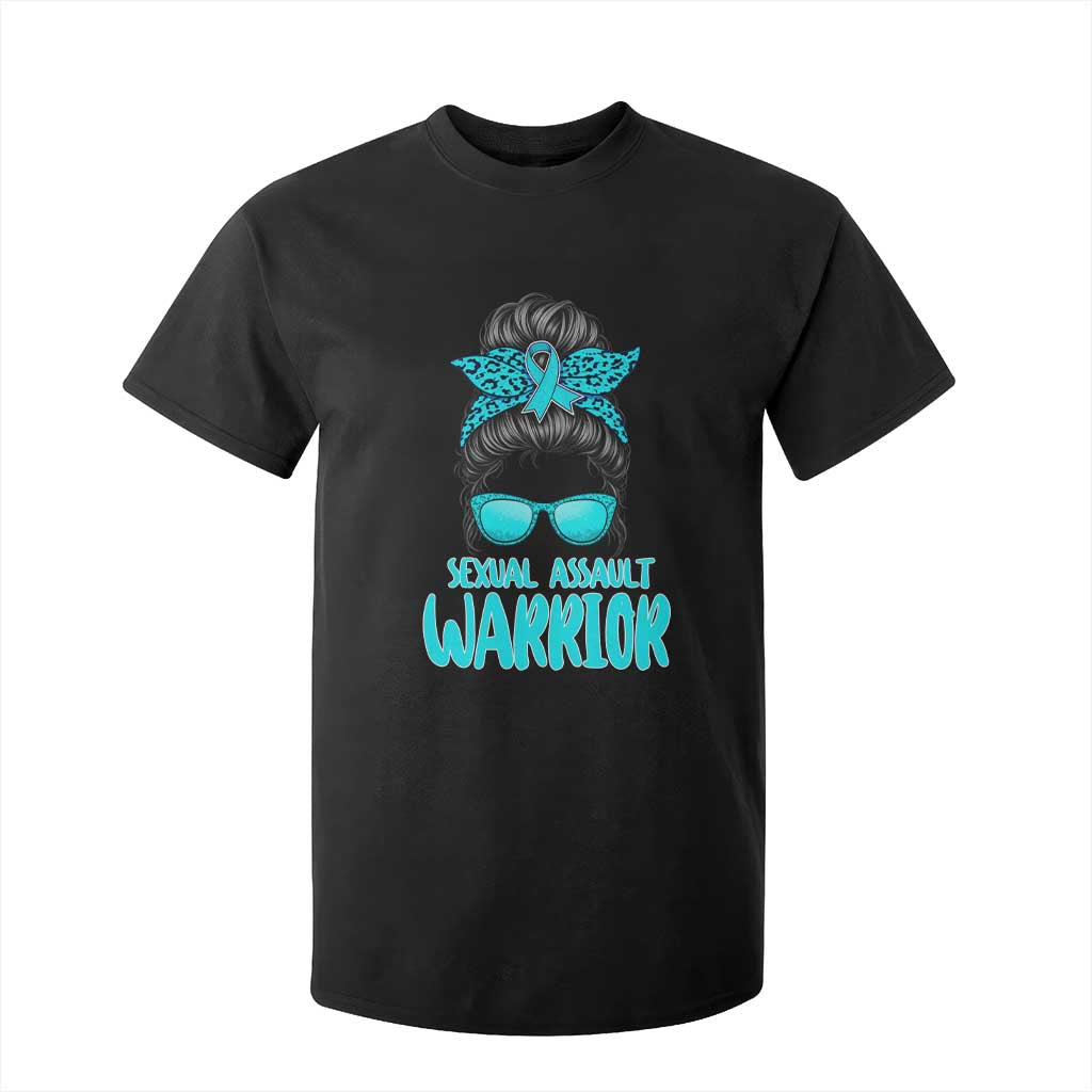 Sexual Assault Prevention Support T Shirt For Kid Messy Bun Women Survivors