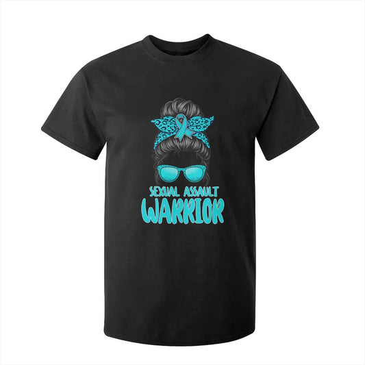Sexual Assault Prevention Support T Shirt For Kid Messy Bun Women Survivors