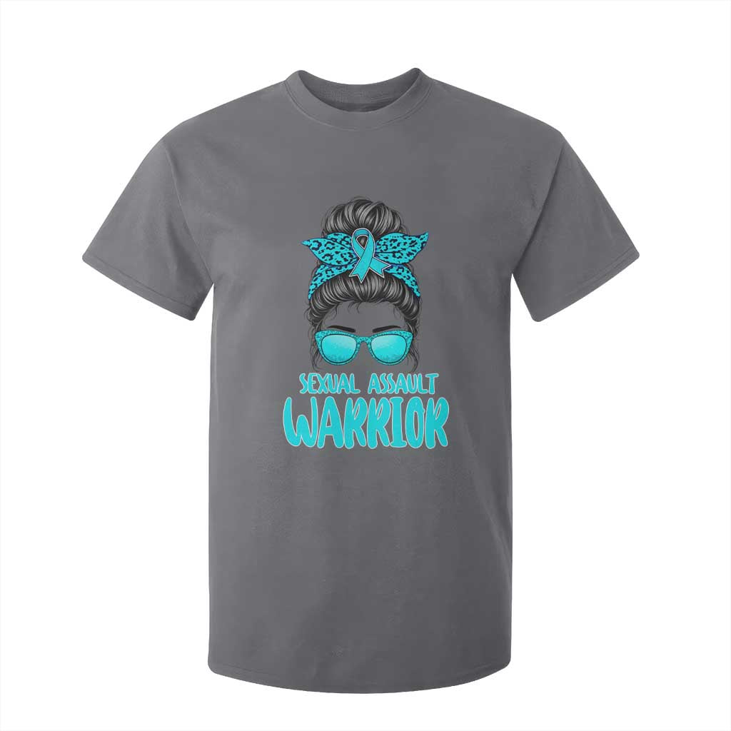 Sexual Assault Prevention Support T Shirt For Kid Messy Bun Women Survivors