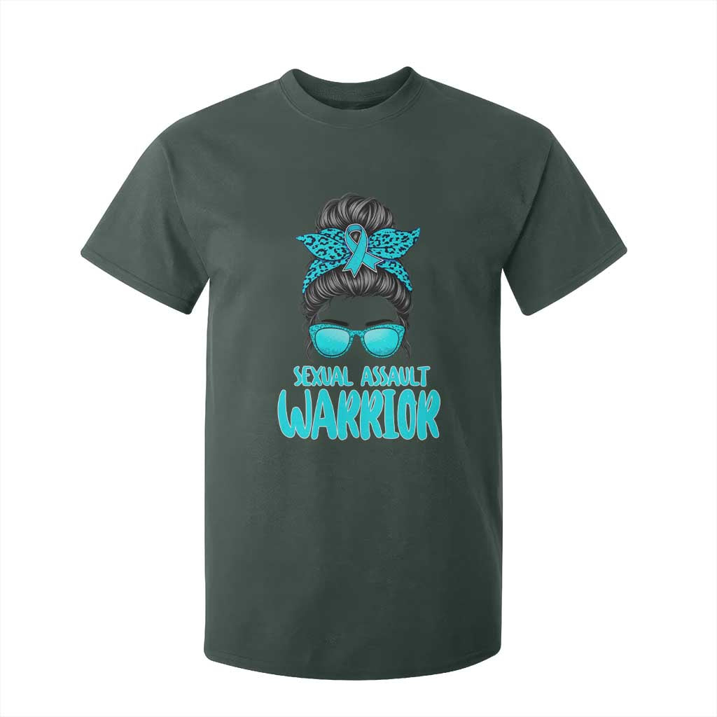 Sexual Assault Prevention Support T Shirt For Kid Messy Bun Women Survivors