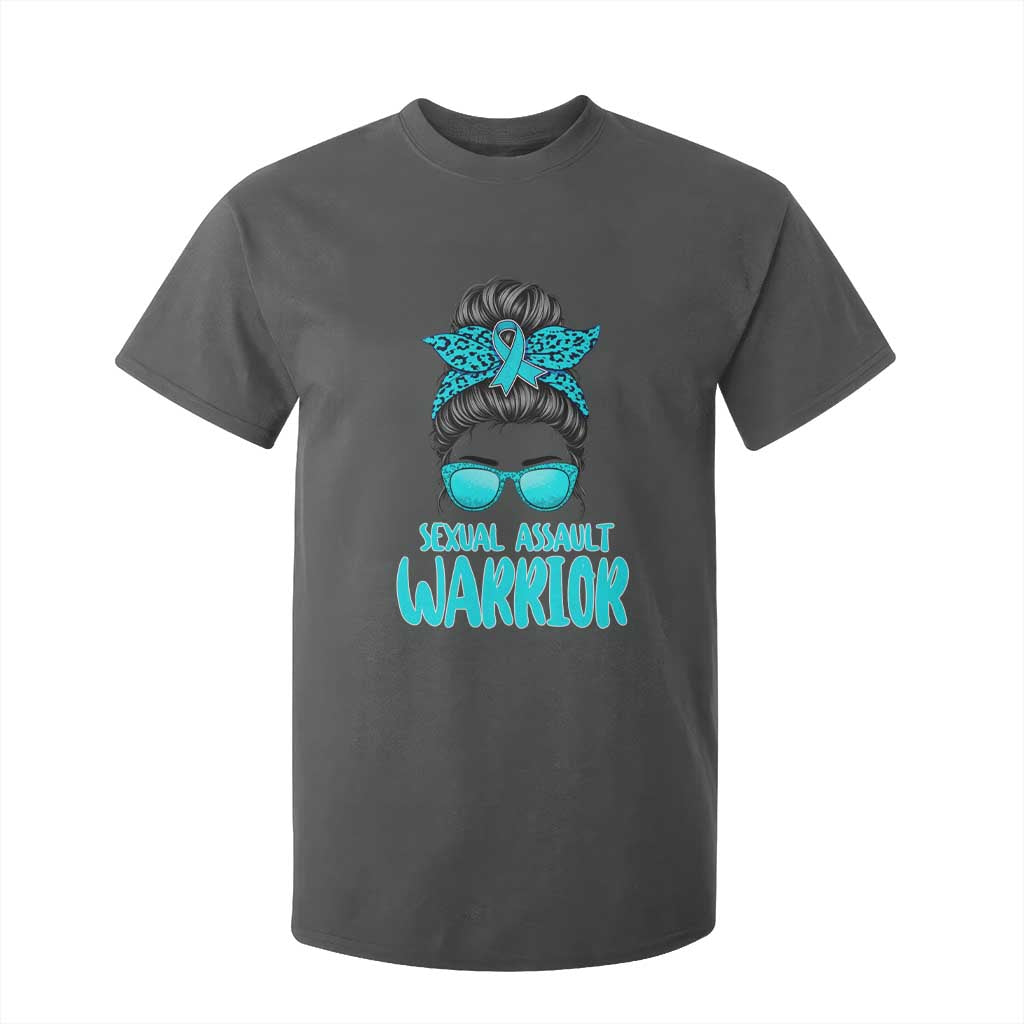 Sexual Assault Prevention Support T Shirt For Kid Messy Bun Women Survivors