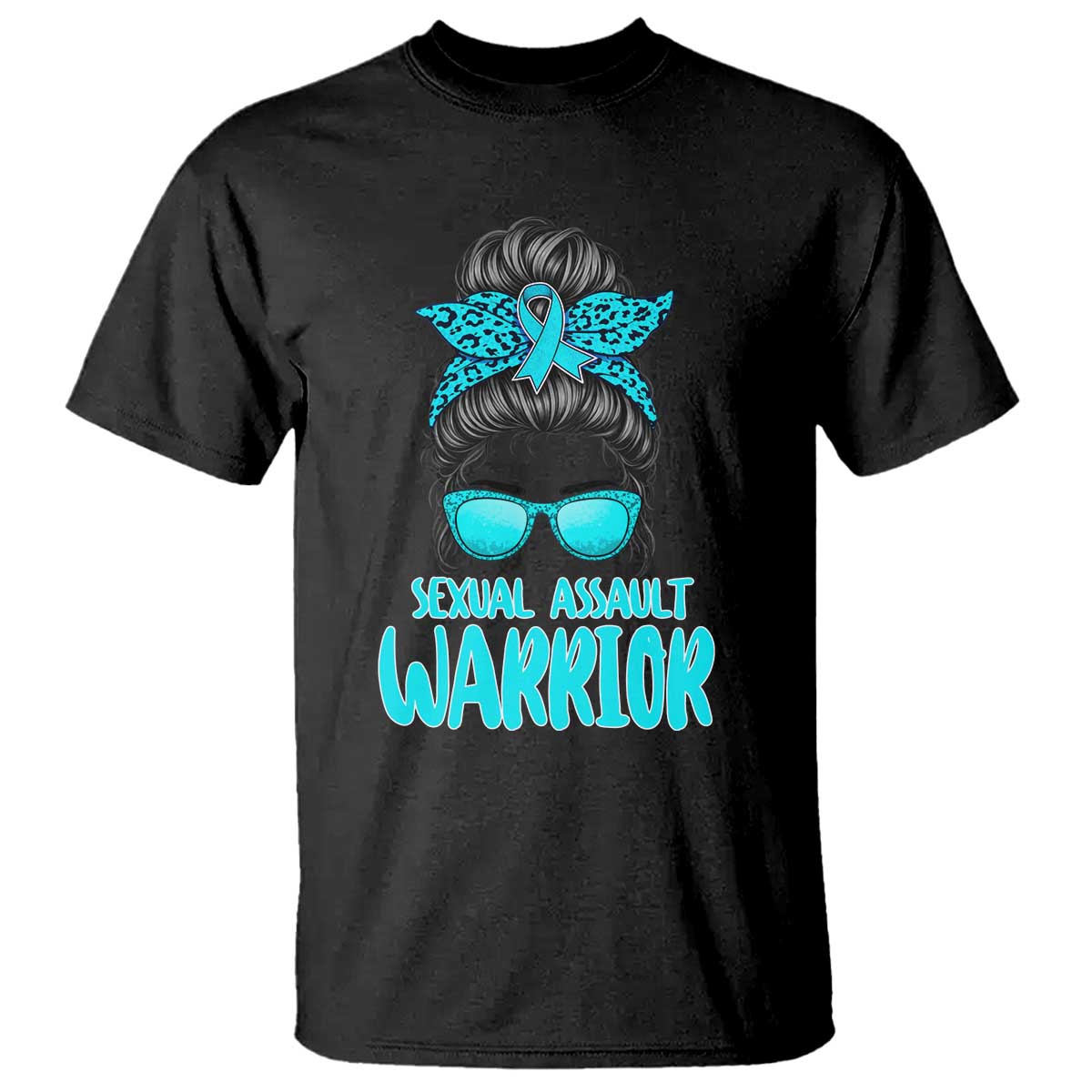 Sexual Assault Prevention Support T Shirt Messy Bun Women Survivors