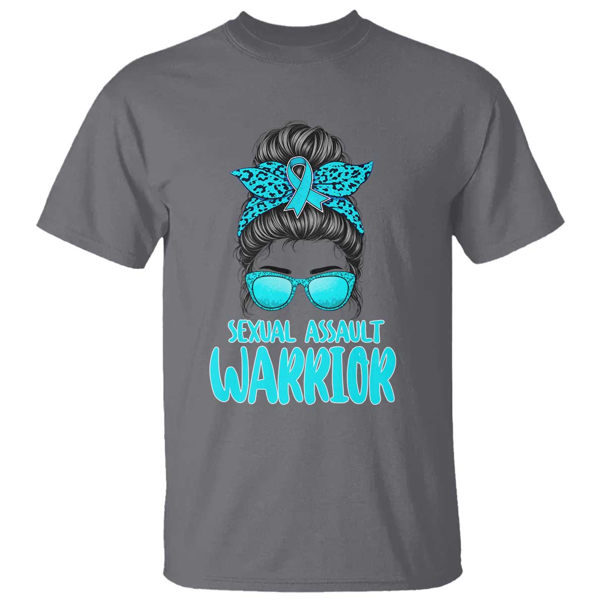 Sexual Assault Prevention Support T Shirt Messy Bun Women Survivors