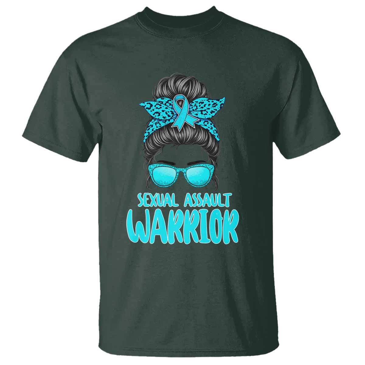 Sexual Assault Prevention Support T Shirt Messy Bun Women Survivors
