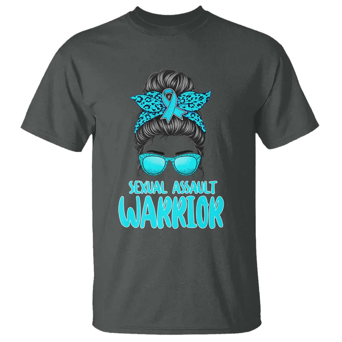 Sexual Assault Prevention Support T Shirt Messy Bun Women Survivors