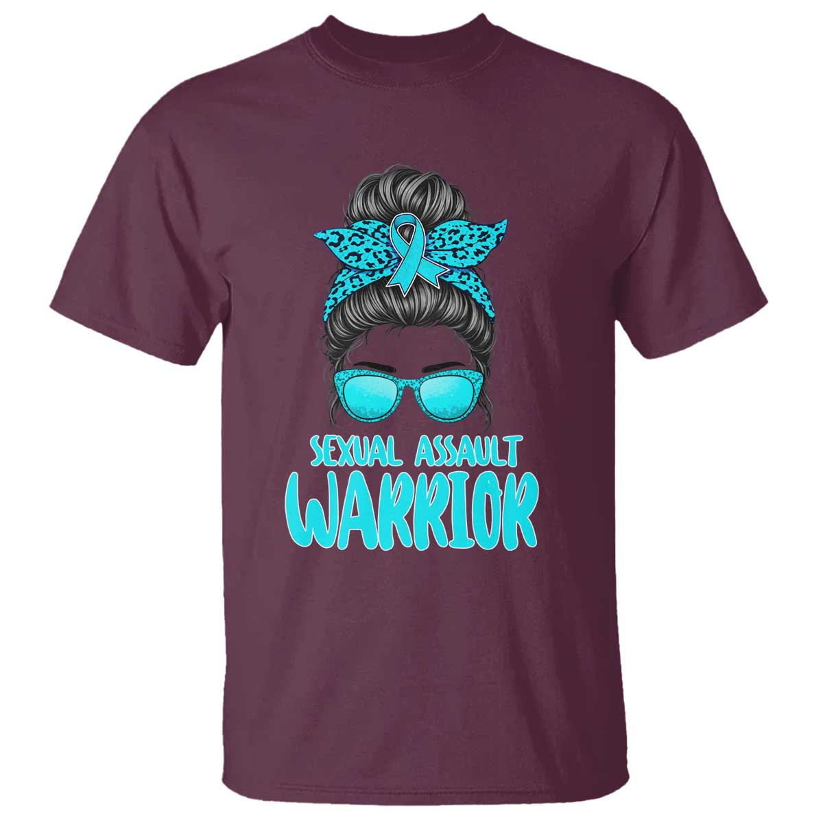 Sexual Assault Prevention Support T Shirt Messy Bun Women Survivors