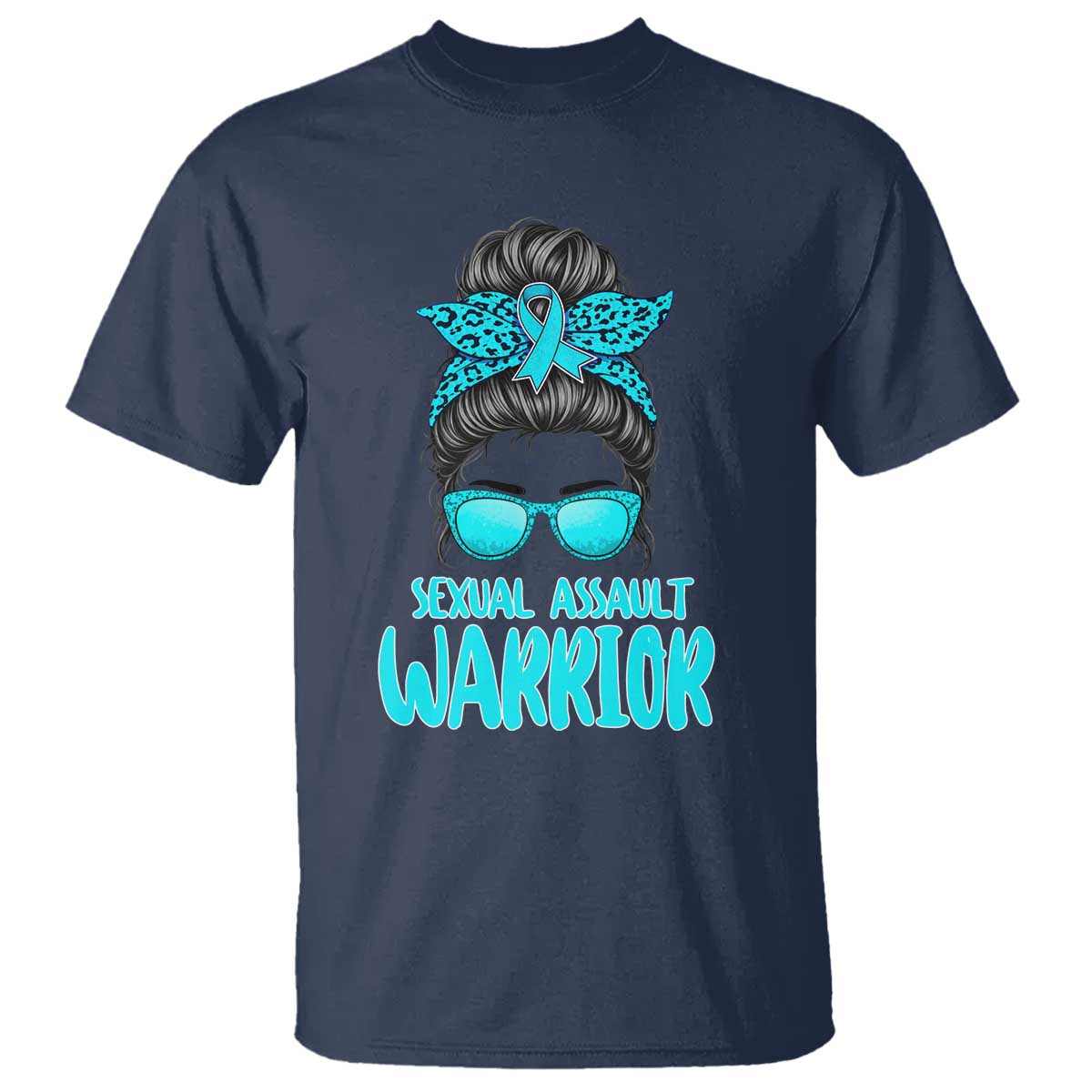 Sexual Assault Prevention Support T Shirt Messy Bun Women Survivors