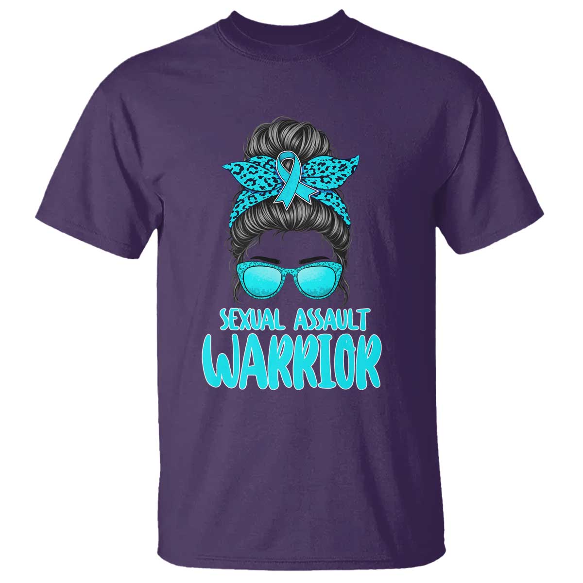 Sexual Assault Prevention Support T Shirt Messy Bun Women Survivors