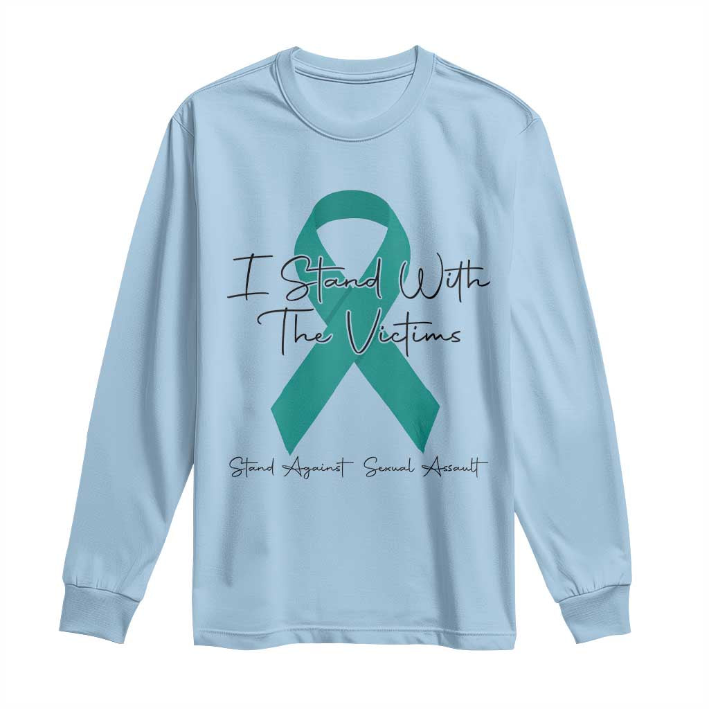 Sexual Assault Prevention Support Long Sleeve Shirt I Stand With The Victims