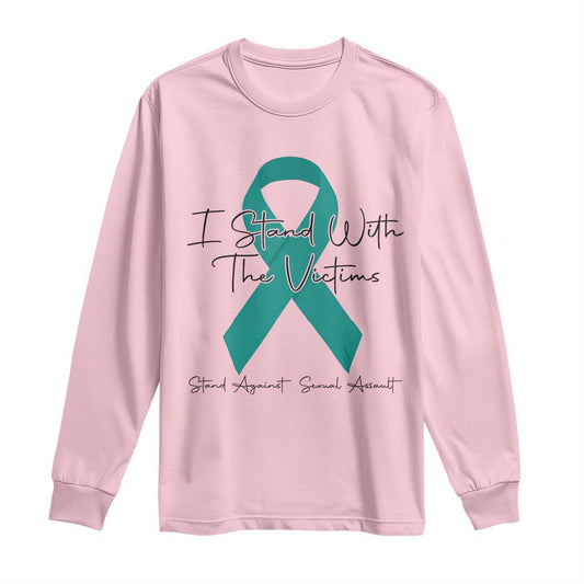Sexual Assault Prevention Support Long Sleeve Shirt I Stand With The Victims