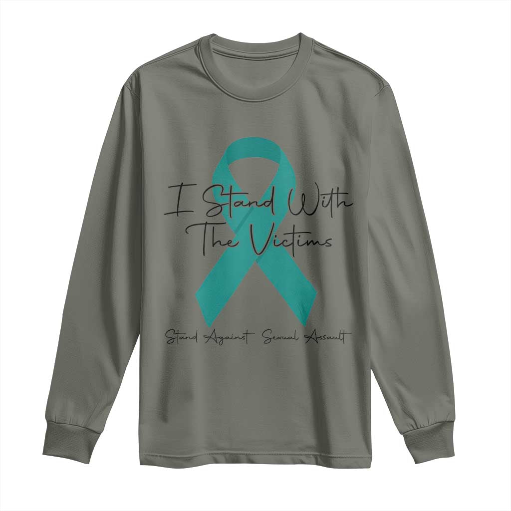 Sexual Assault Prevention Support Long Sleeve Shirt I Stand With The Victims