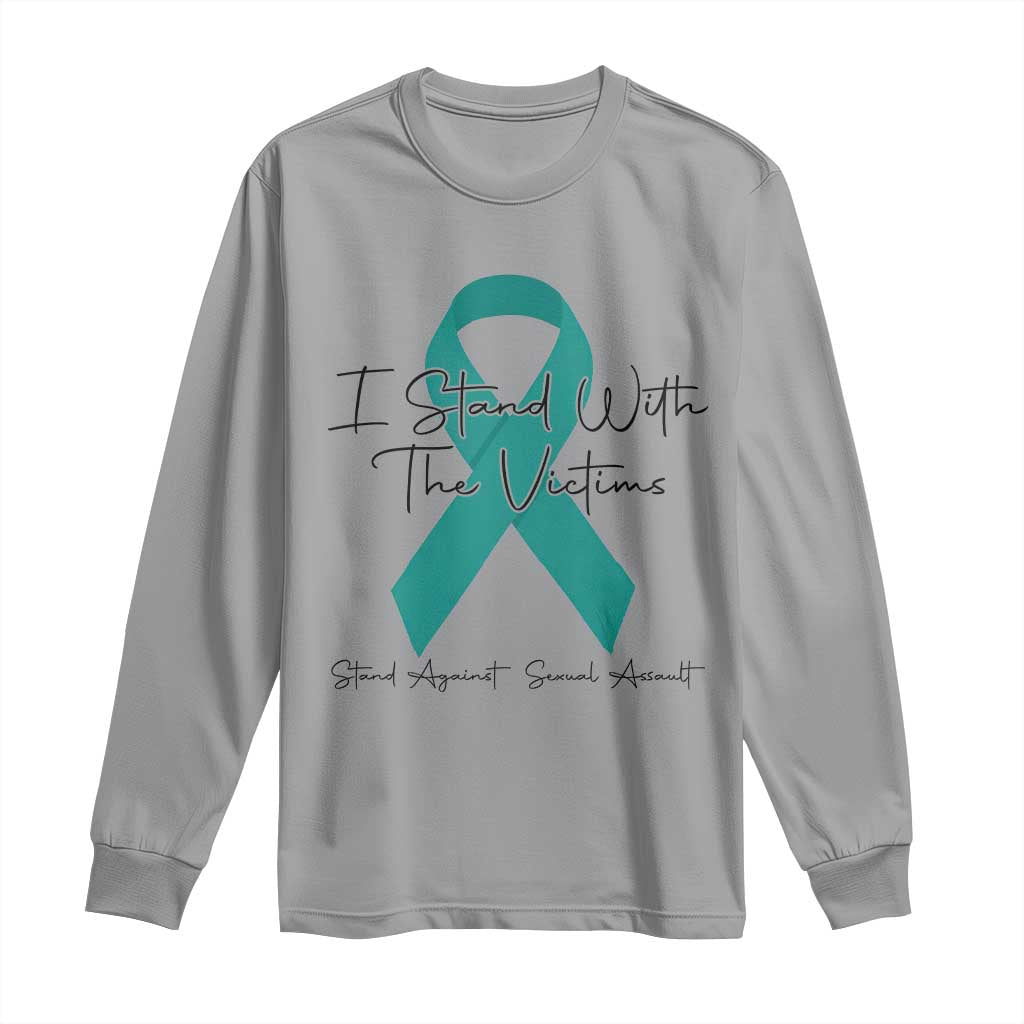Sexual Assault Prevention Support Long Sleeve Shirt I Stand With The Victims