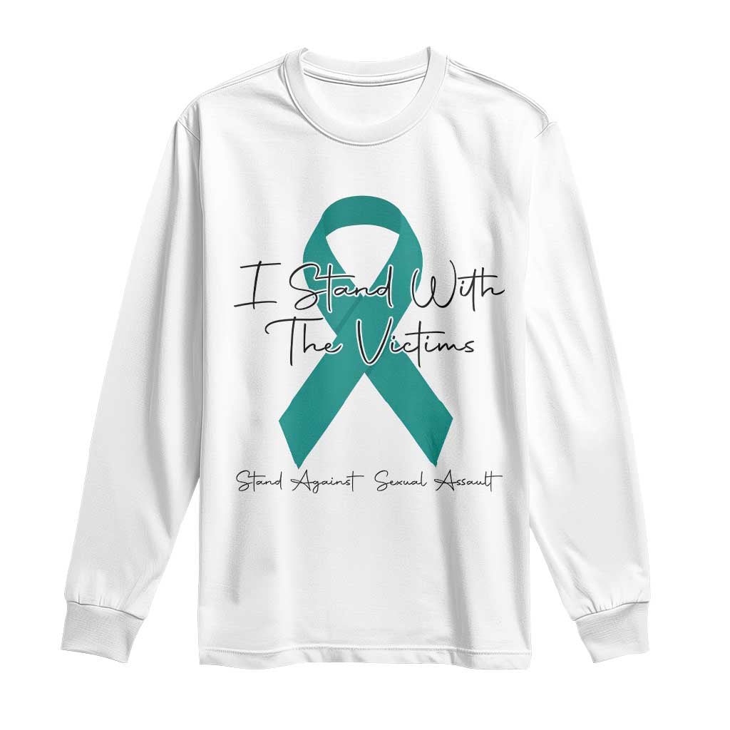 Sexual Assault Prevention Support Long Sleeve Shirt I Stand With The Victims