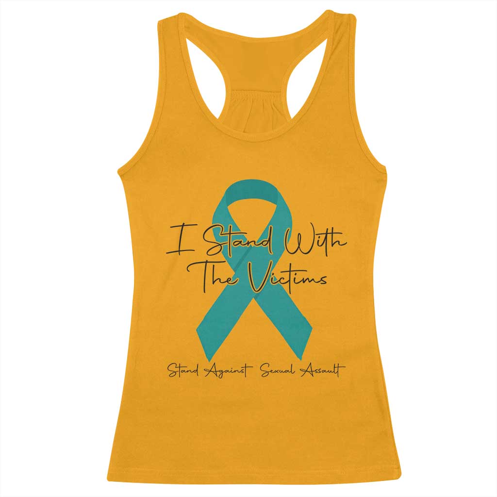 Sexual Assault Prevention Support Racerback Tank Top I Stand With The Victims