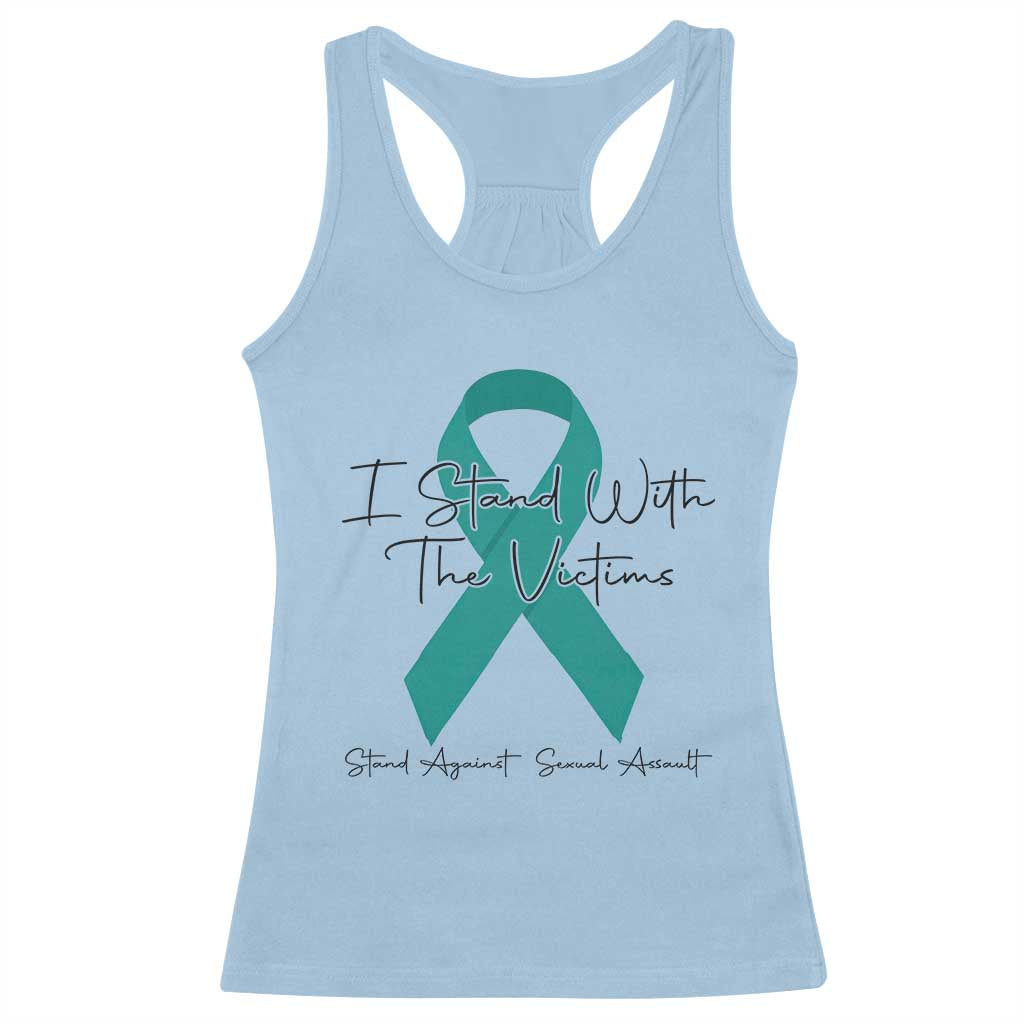 Sexual Assault Prevention Support Racerback Tank Top I Stand With The Victims