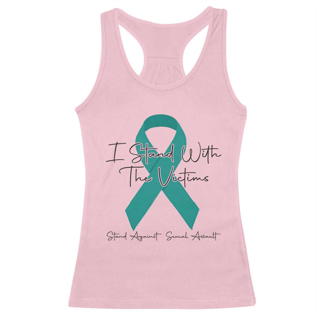 Sexual Assault Prevention Support Racerback Tank Top I Stand With The Victims