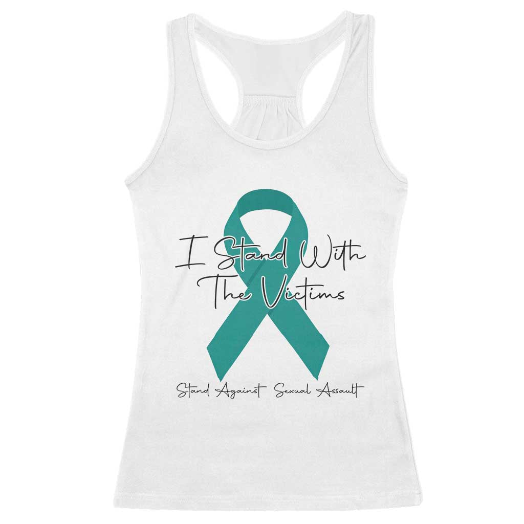 Sexual Assault Prevention Support Racerback Tank Top I Stand With The Victims