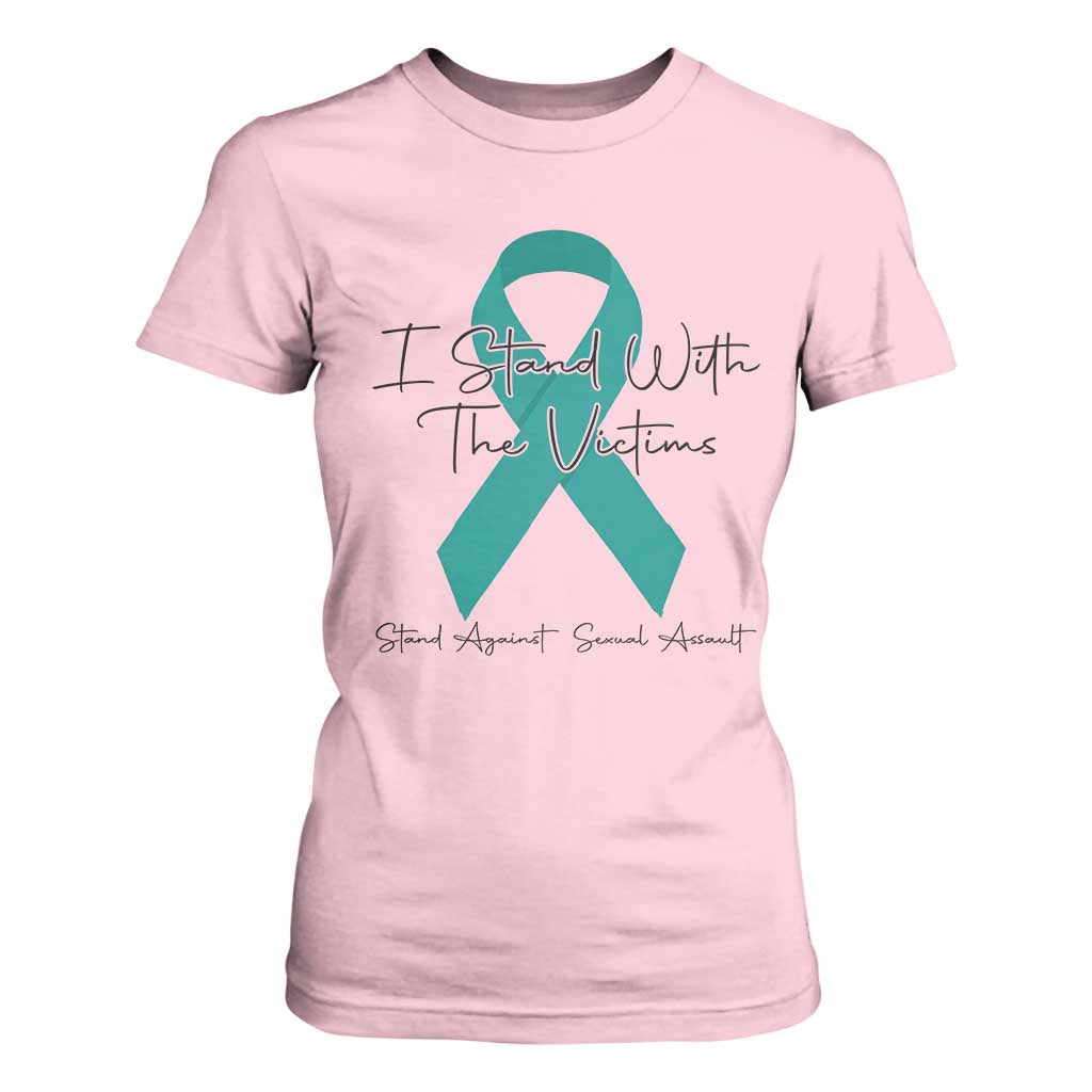 Sexual Assault Prevention Support T Shirt For Women I Stand With The Victims