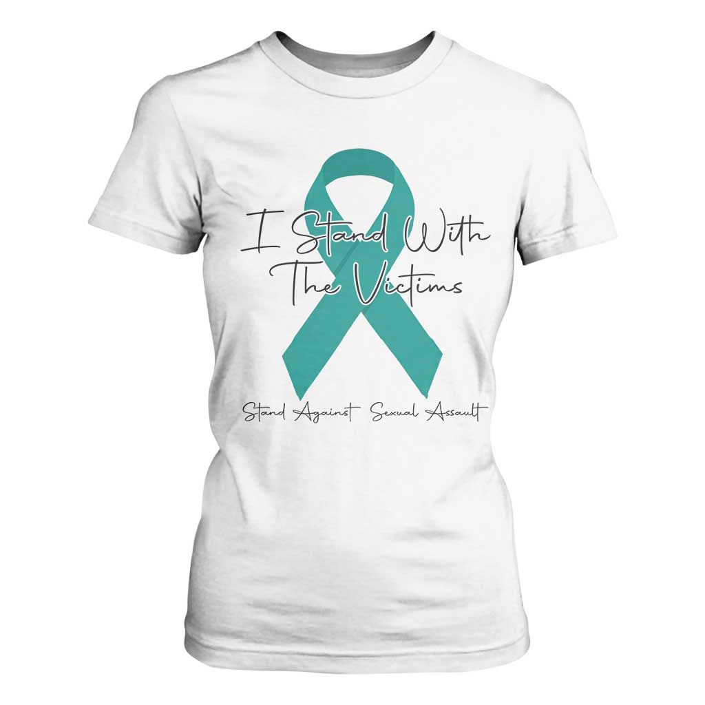 Sexual Assault Prevention Support T Shirt For Women I Stand With The Victims
